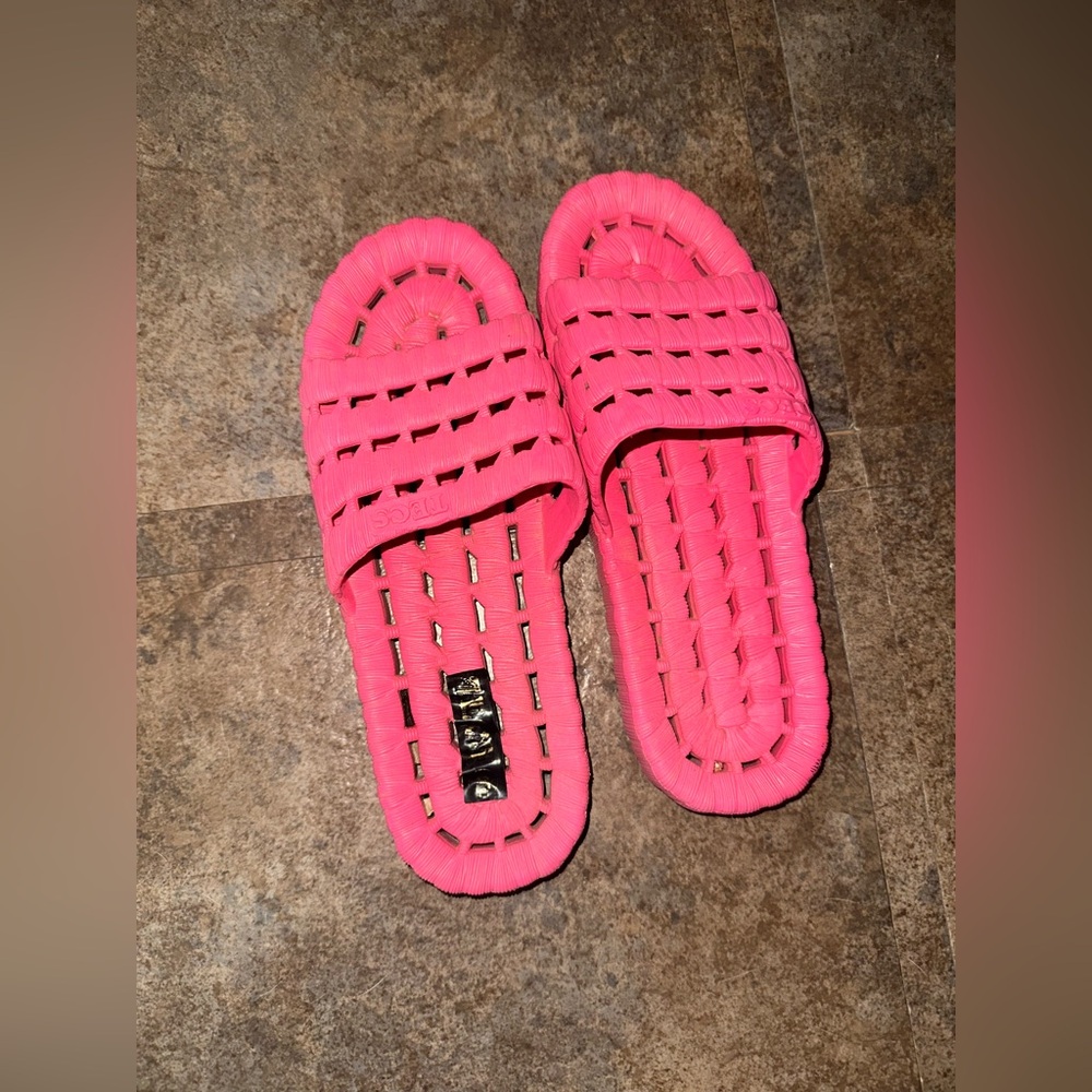 Tecs Pink Slide Sandals